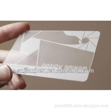 Clear Frosted Plastic Business Cards
